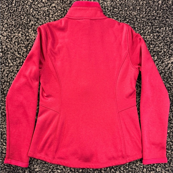 The North Face Full Zip Fuchsia Pink Fleece Zippered Pocket Jacket Womens Medium - Picture 2 of 7